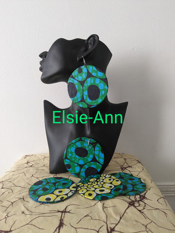 Large African Print/ Ankara Earrings