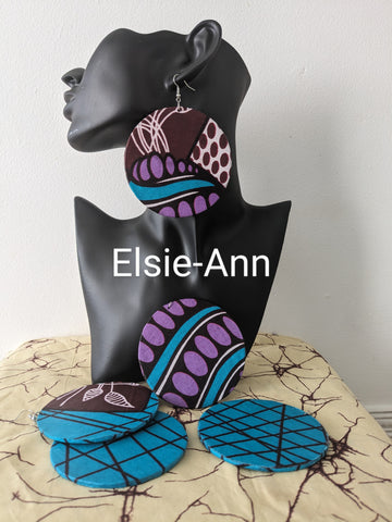 Large African Print Earrings