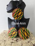 Large  African Print  Kente Earrings