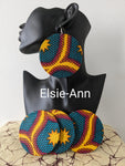 Large African Print Large Earrings