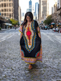 Black Dashiki Maxi Dress