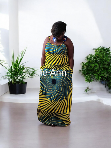 African Print Ankara Summer Maxi Dress