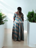 African Print Ankara Summer Maxi Dress