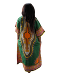 Green Dashiki Maxi Dress