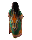 Green Dashiki Maxi Dress