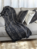 Black  Mud Cloth Ethnic Tribal  Cushion Cover