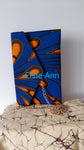 Blue Ankara African Wax/Print  Clutch/Evening Bag