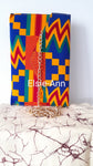 Blue Kente  African Wax/Print  Ankara Cluth/Evening Bag