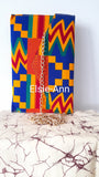 Blue Kente  African Wax/Print  Ankara Cluth/Evening Bag