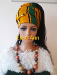 Striped Ankara/African Print Head Wrap