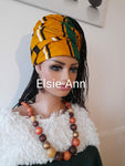 Striped Ankara/African Print Head Wrap