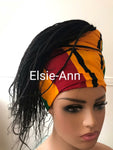 Red, Yellow, Green & Black Ankara/African Print Head Wrap